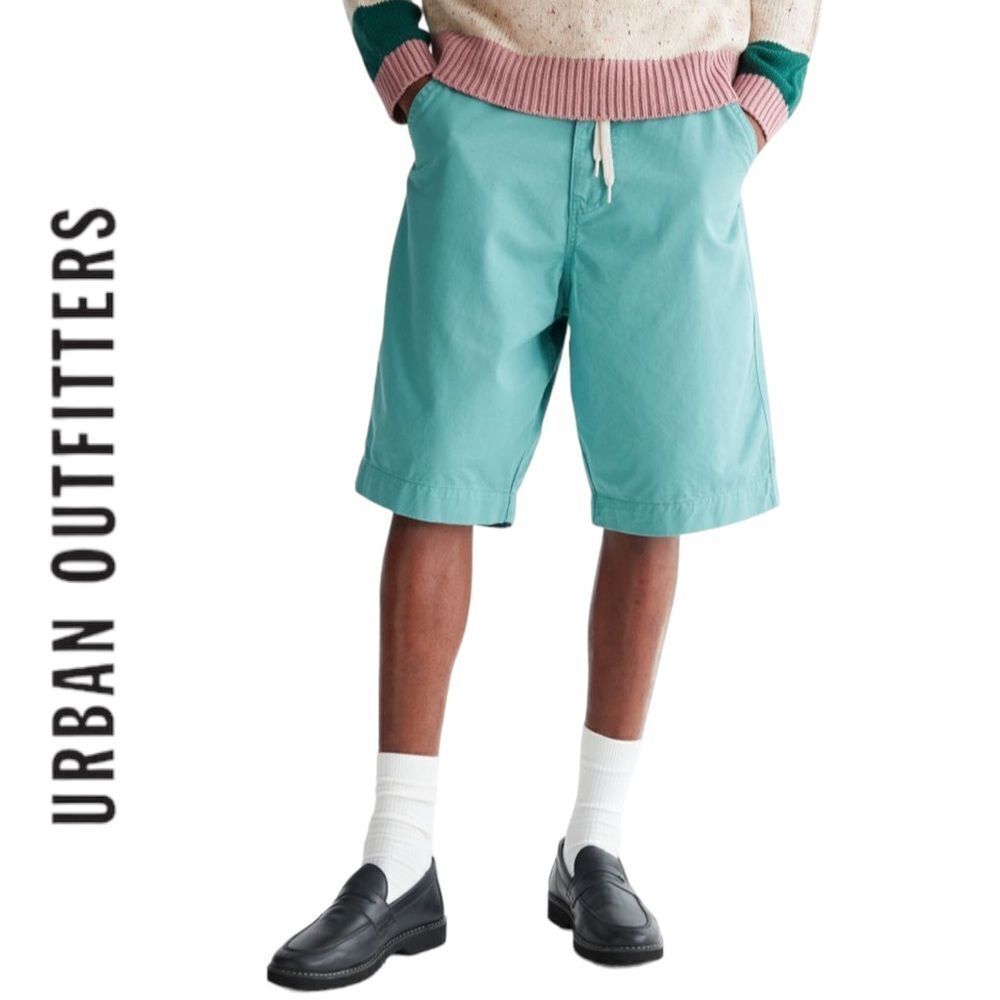 UO Urban Outfitters Washed Oversized Slate Oversized Fit Chino Shorts NEW M L